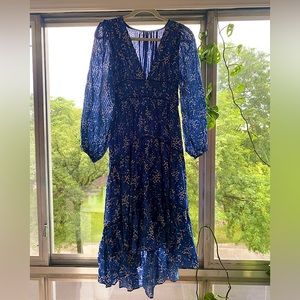 Ulla Johnson midi dress. Size 0. Blue